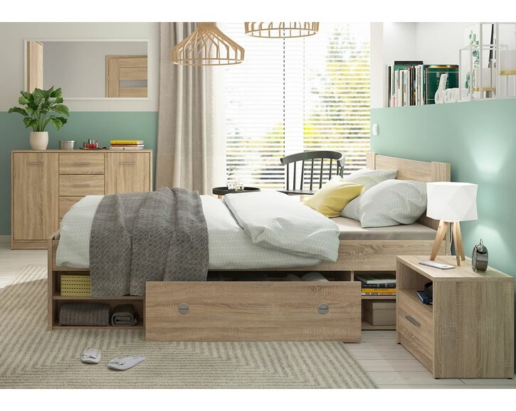 Detail - Postel s úložným prostorem Nepoli