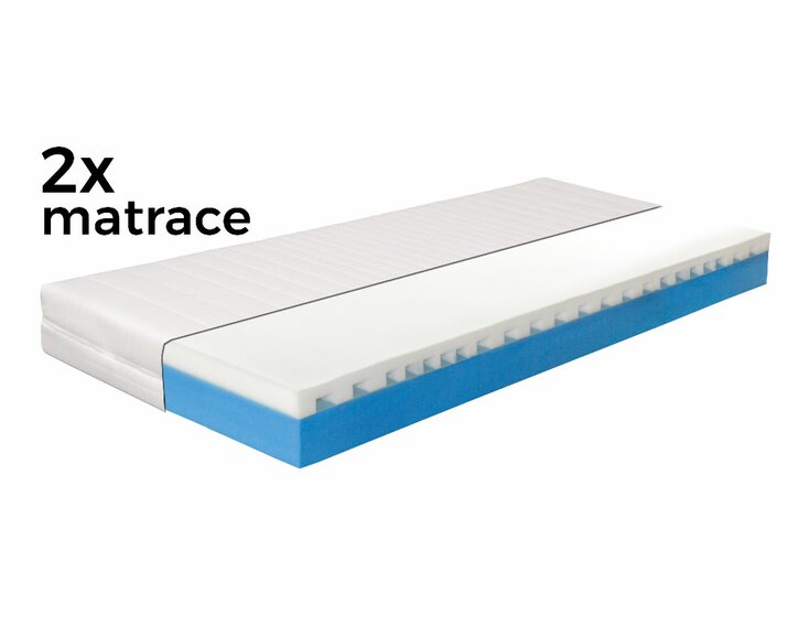 Manželská postel UNIMA s rošty a matracemi, dub bardolino Manželská postel UNIMA s rošty a matracemi, dub bardolino