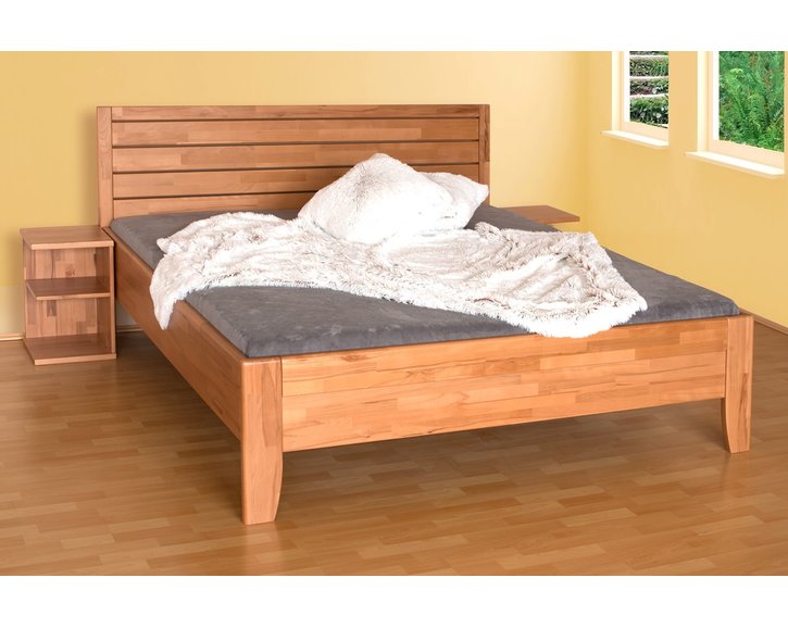 Zvýšená postel z masivu Erin 1, 160x200, 180x200, masiv buk