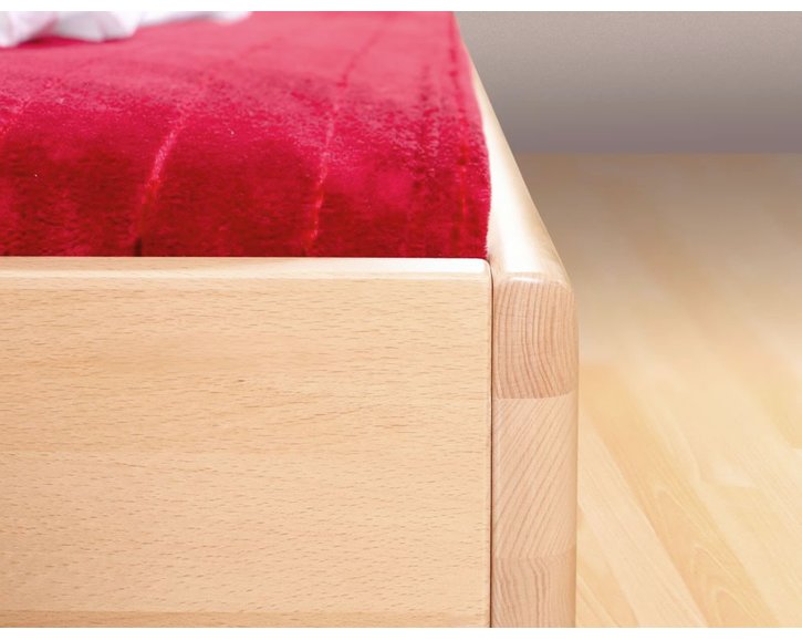 Dřevěná postel dvoulůžko z masivu LENA 1, 180x200, masiv buk