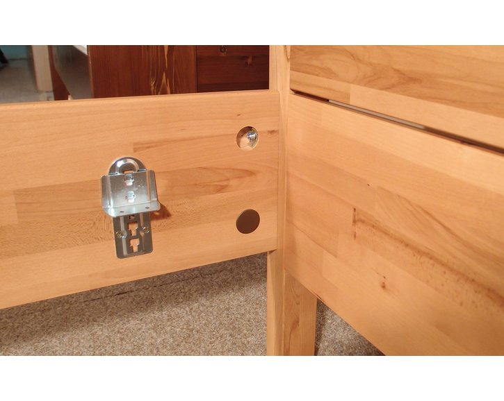 Zvýšená postel dvoulůžko z masivu CONCEPTA 2Z, masiv buk,