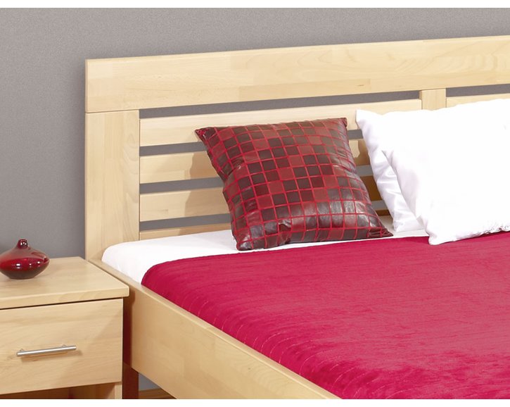 Zvýšená postel dvoulůžko s úložným prostorem Lena 2, 180x200, masiv buk