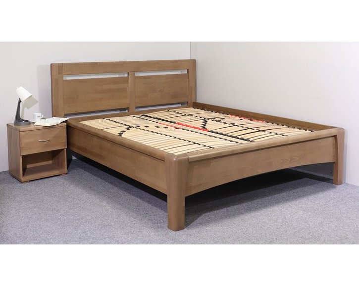Zvýšená postel dvoulůžko z masivu CAMILLA, masiv buk