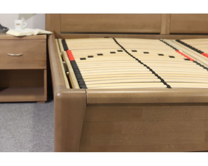 Zvýšená postel dvoulůžko z masivu CAMILLA, masiv buk