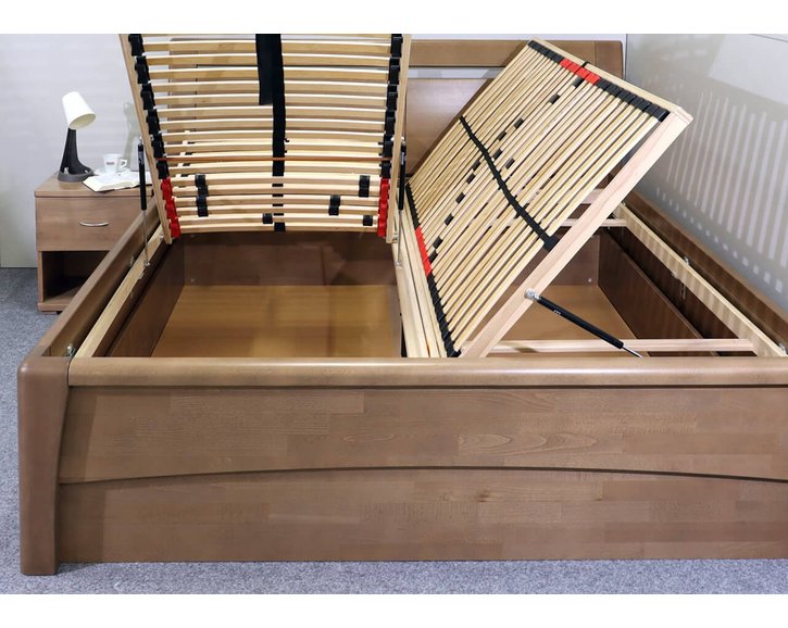 Zvýšená postel s úložným prostorem CONSTANTA, masiv buk