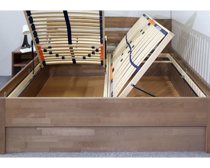Výklopy - postel s úložným prostorem ANTONIO, masiv buk
