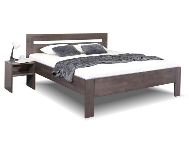 Zvýšená postel dvoulůžko NICOLAS, masiv buk