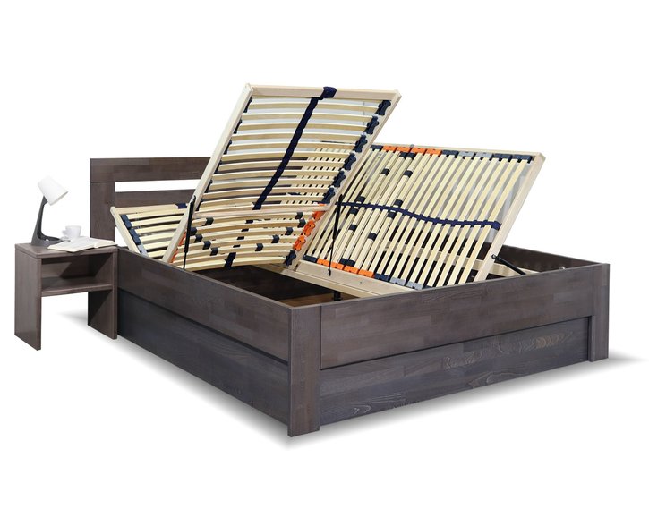 Rošty - postel s úložným prostorem NICOLAS, masiv buk