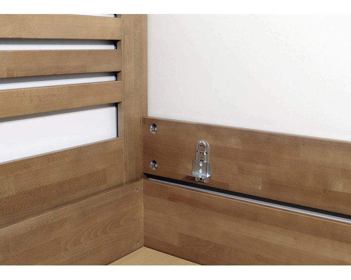 Rohové spoje - postel s úložným prostorem MICHALIS