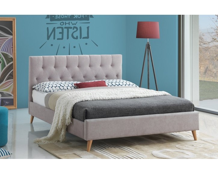 Čalouněná postel s úložným prostorem CS95085, šedá látka, 160x200 cm Čalouněná postel s úložným prostorem CS95085, šedá látka, 160x200 cm