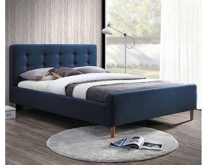 Čalouněná postel s úložným prostorem CS11652, tmavě modrá látka, 160x200 cm Čalouněná postel s úložným prostorem CS11652, tmavě modrá látka, 160x200 cm