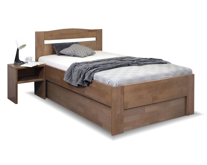 Zvýšená postel s úložným prostorem ANTONIO, 90x210, masiv buk Zvýšená postel s úložným prostorem ANTONIO, 90x210, masiv buk