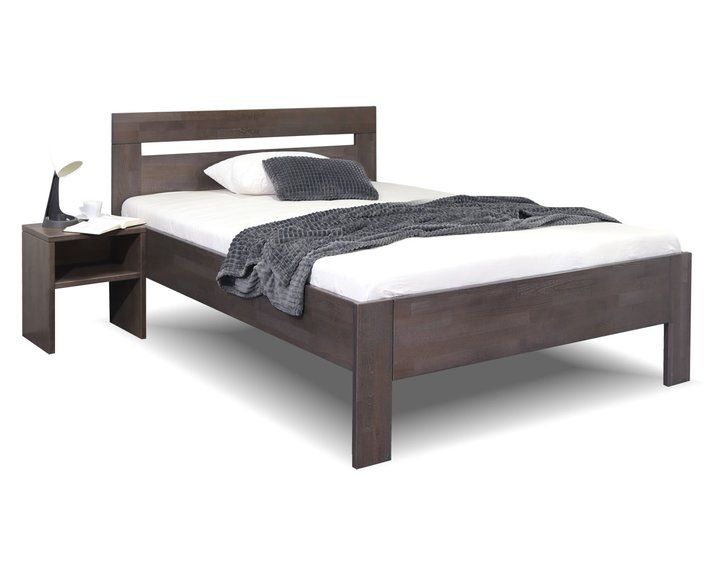 Zvýšená postel dvoulůžko NICOLAS, 120x200, masiv buk