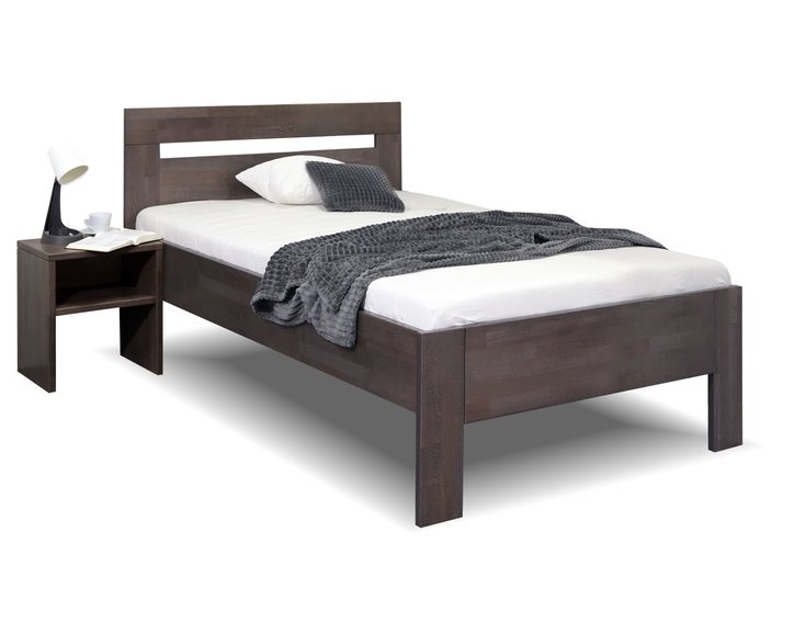 Zvýšená postel dvoulůžko NICOLAS, masiv buk