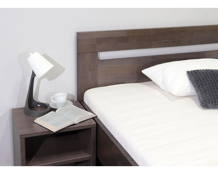 čelo - postel s úložným prostorem 90x200 NICOLAS, masiv buk