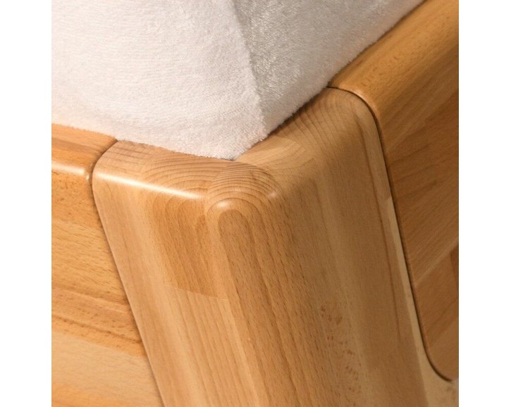 Postel s úložným prostorem ANETA senior, jádrový masiv buk