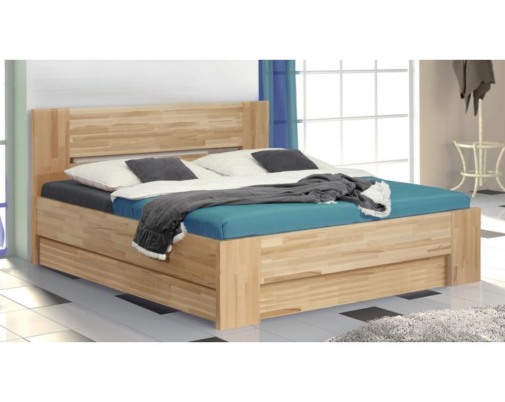 Postel s úložným prostorem Laura, 160x200, 180x200, masiv buk Postel s úložným prostorem Laura, 160x200, 180x200, masiv buk