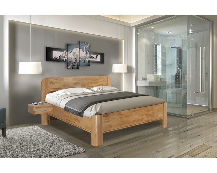 Noční stolek závěsný ZV 1, masiv buk