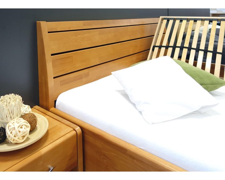 Postel s úložným prostorem z masivu CATARINA 1, masiv buk Postel s úložným prostorem z masivu CATARINA 1, masiv buk