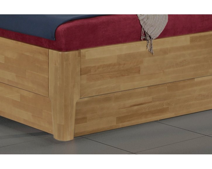 Postel s úložným prostorem Nina, 160x200, 180x200, masiv buk Postel s úložným prostorem Nina, 160x200, 180x200, masiv buk