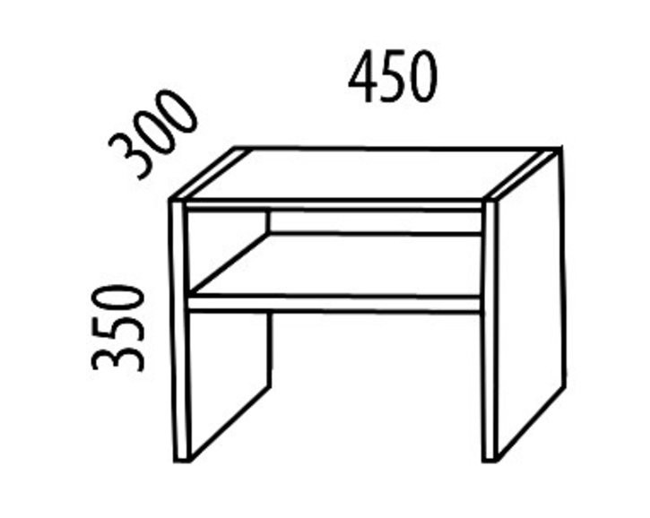 Noční stolek z masivu Relax demont č.209/S, masiv smrk