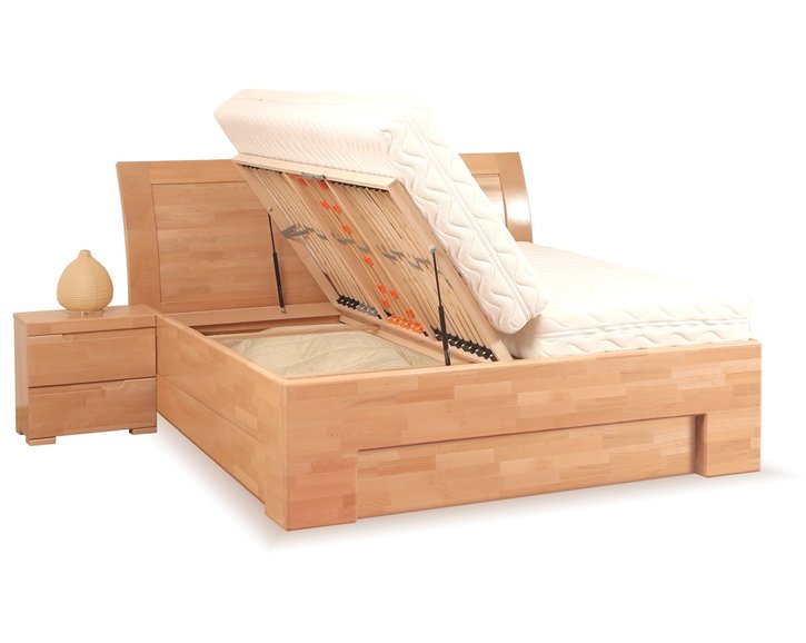 Manželská postel s úložným prostorem z masivu SOFIA F118/F139 Manželská postel s úložným prostorem z masivu SOFIA F118/F139
