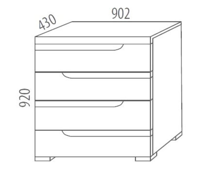 Komoda zásuvková F151, masiv buk Komoda zásuvková F151, masiv buk