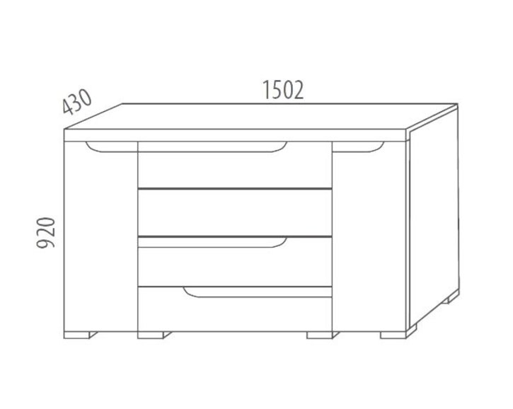 Komoda kombinovaná F152