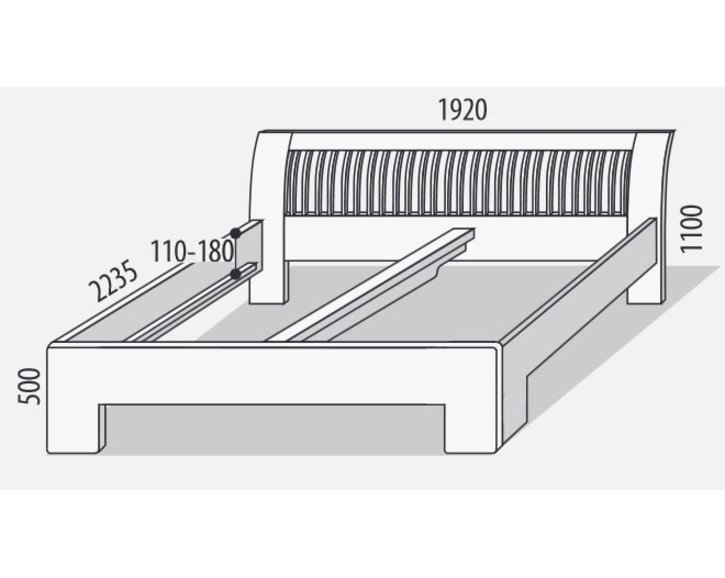 Manželská postel z masivu SOFIA F114 Manželská postel z masivu SOFIA F114
