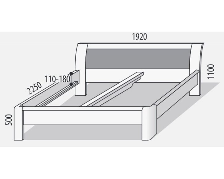 Manželská postel z masivu FLORENCIA F123 Manželská postel z masivu FLORENCIA F123