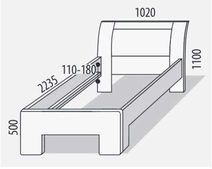 Postel jednolůžko SOFIA F101, 90x200cm, masiv buk Postel jednolůžko SOFIA F101, 90x200cm, masiv buk