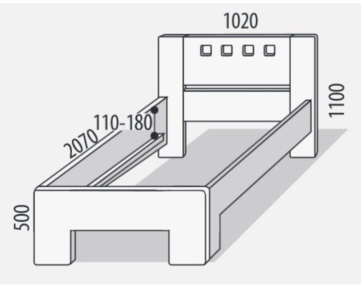 Postel jednolůžko SOFIA F102, 90x200cm, masiv buk Postel jednolůžko SOFIA F102, 90x200cm, masiv buk