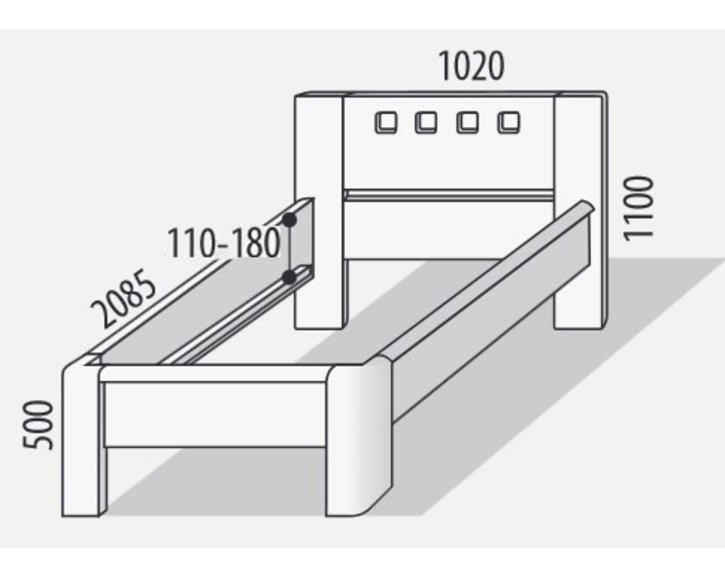Postel jednolůžko  FLORENCIA F104