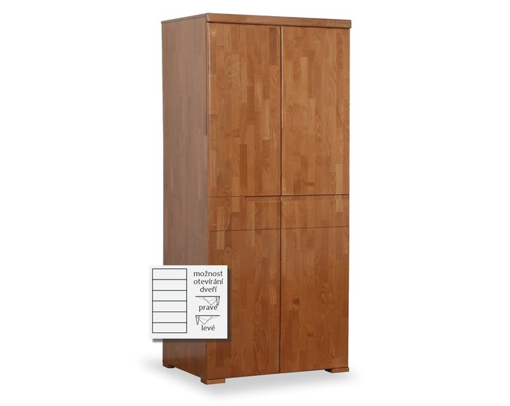 Šatní skříň - policová F155, masiv buk Šatní skříň - policová F155, masiv buk