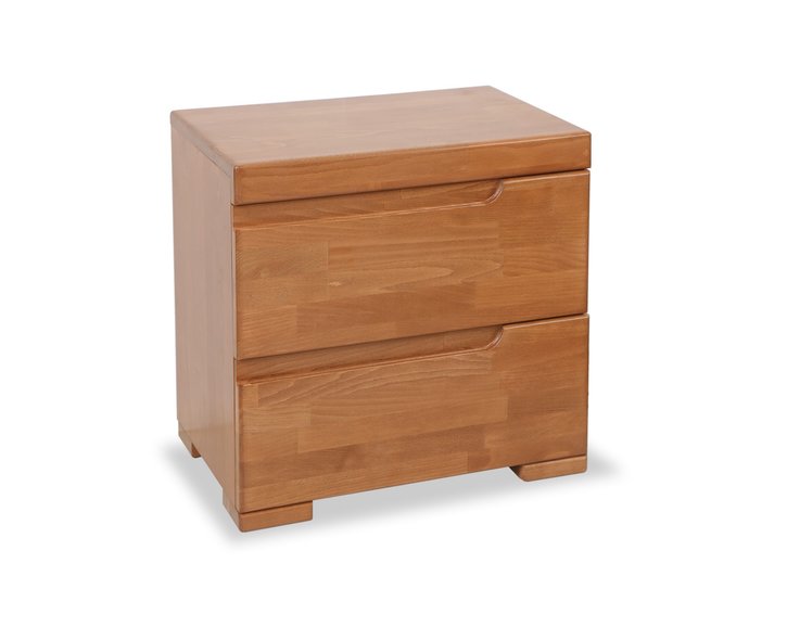 Nočný stolík z masívu, 2-zásuvkový F133, masív buk