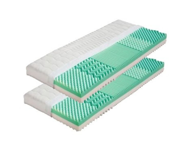 Středně tvrdá sendvičová matrace ELIS 1+1 Zdarma 18cm, 80x220cm, 120kg, 5 zón