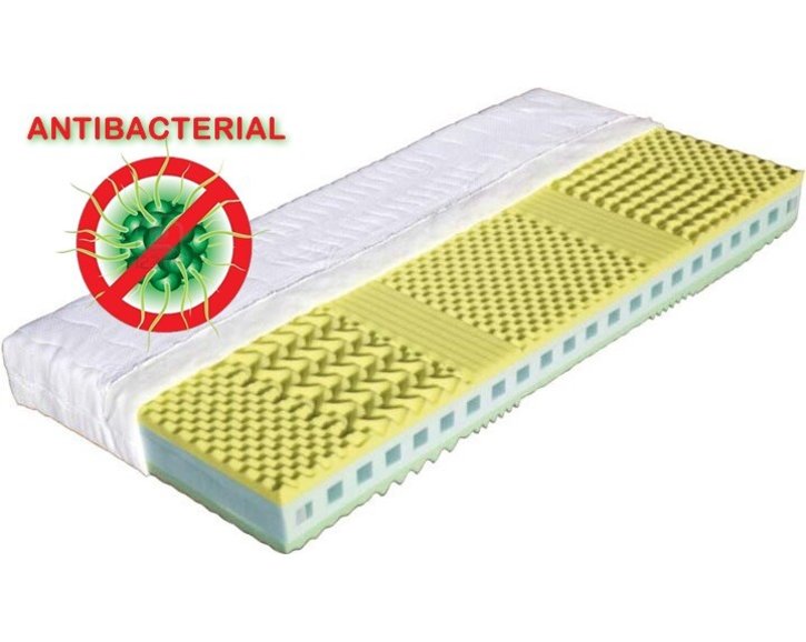 Antibakteriální matrace KRÉTA 19cm,180x200cm, 120kg, 7 zón
