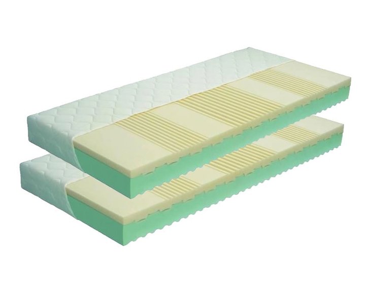 Středně tvrdá zdravotní matrace PALERMO 1+1 Zdarma, 18cm, 80x200cm, 120kg, PUR pěna
