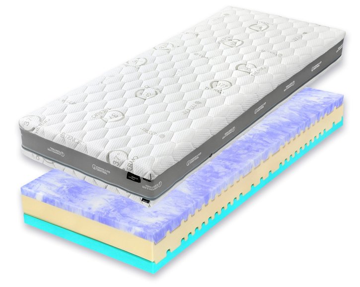 Středně tvrdá ortopedická matrace KOLOS BIO ECOLOGY, 24cm, 180X200cm, 145kg, latex-gel pena 