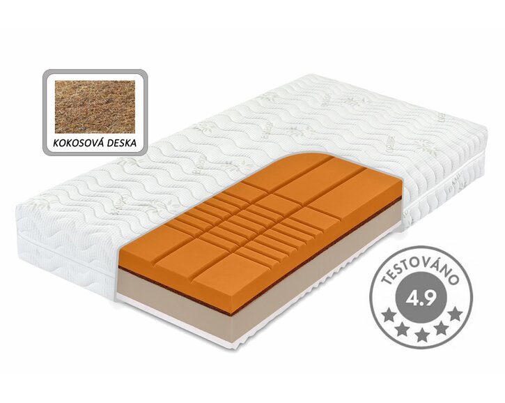 Tvrdší zdravotní matrace HERODES XXL, 24cm, 150kg, kokos