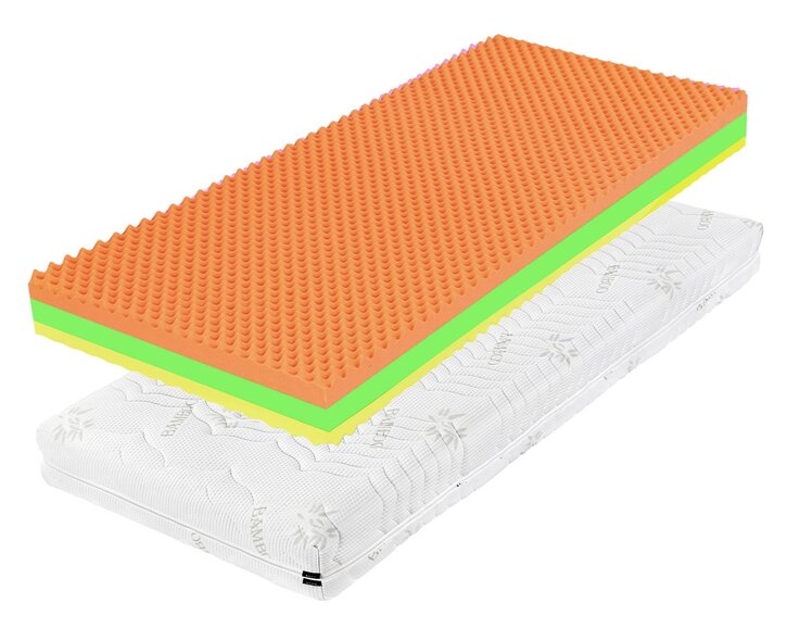 Zdravotní matrace VISCO BAMBOO, 16cm, 80x210cm, 120kg,  líná pěna Zdravotní matrace VISCO BAMBOO, 16cm, 80x210cm, 120kg,  líná pěna