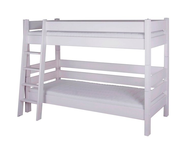 Dětská poschoďová postel Sendy 300W/01, masiv smrk - bílá