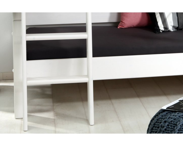 Dětská poschoďová postel Sendy 300W/01, masiv smrk - bílá