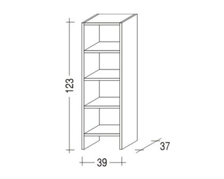 Komoda Sendy 167-policová, masiv smrk