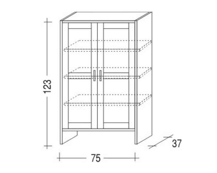 Komoda Sendy 164/165 - dvířková, masiv smrk Komoda Sendy 164/165 - dvířková, masiv smrk