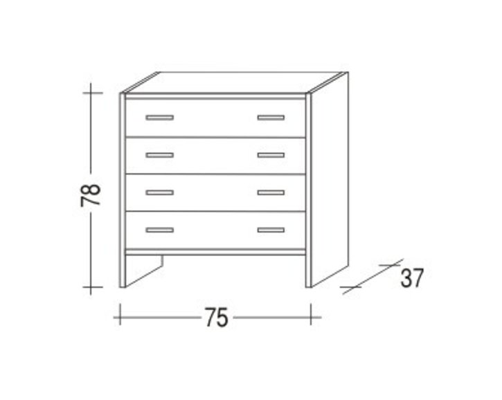 Komoda Sendy 160-zásuvková, masiv smrk bílá Komoda Sendy 160-zásuvková, masiv smrk bílá