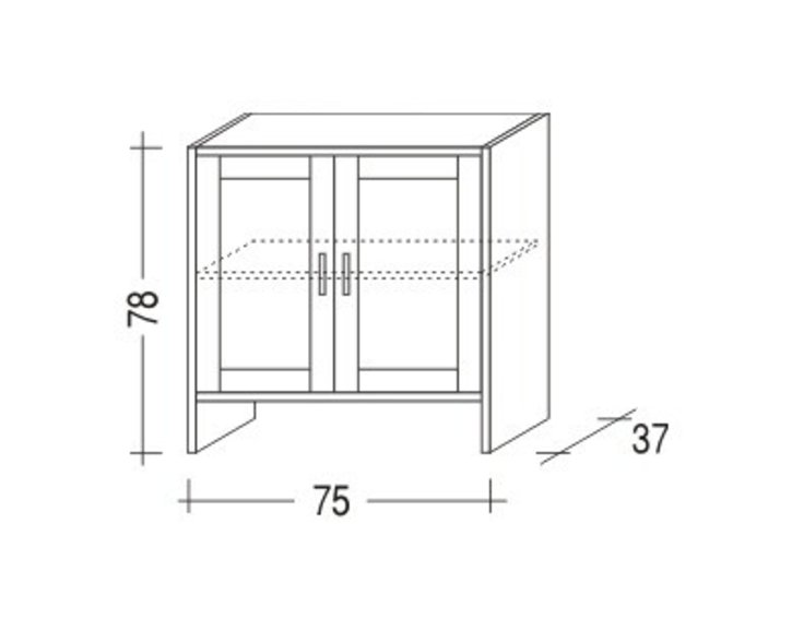 Komoda Sendy 161/162 - dvířková, masiv smrk, bílá Komoda Sendy 161/162 - dvířková, masiv smrk, bílá