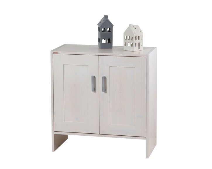 Komoda Sendy 161/162 - dvířková, masiv smrk, bílá Komoda Sendy 161/162 - dvířková, masiv smrk, bílá