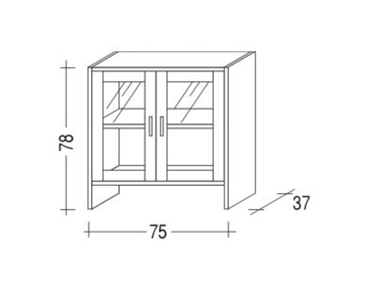 Komoda Sendy 161/163 - dvířková, masiv smrk, bílá Komoda Sendy 161/163 - dvířková, masiv smrk, bílá