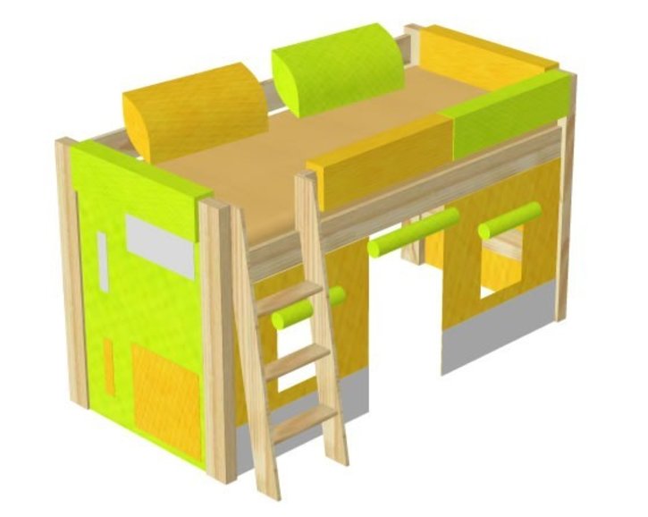 Dětská postel zvýšená Sendy 300/02